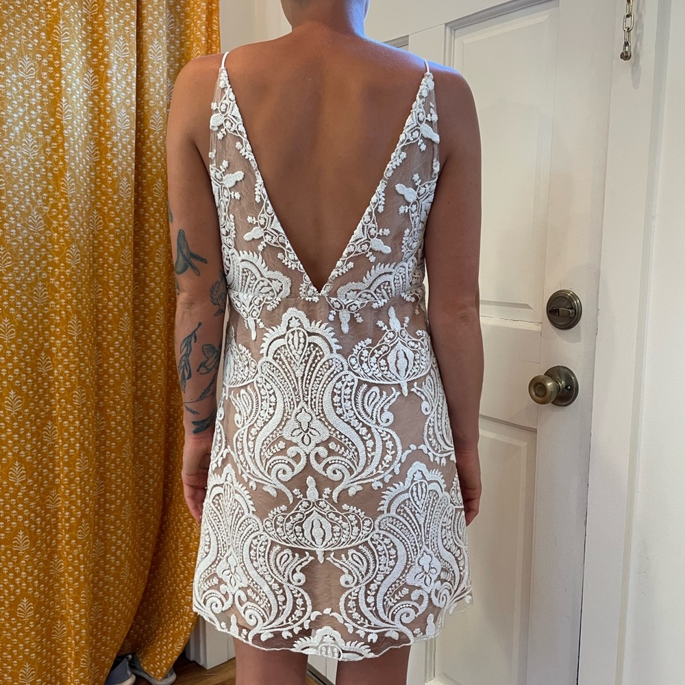Free people lace mini dress size 6